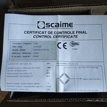 CB50X60t C4 CH 10e SCAIME Column load cell